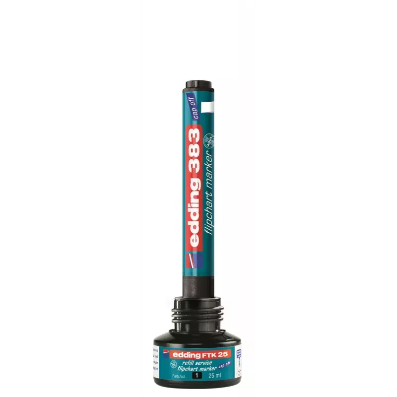 Nachfülltinte für Marker Edding ED-FTK25-001, schwarze Tinte, 25 ml, 1 Stück