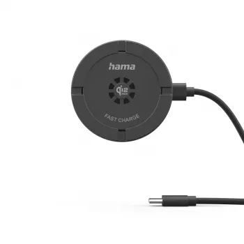Hama 00201756 mobiles Ladegerät Universal Schwarz USB Kabelloses Laden Innenbereich