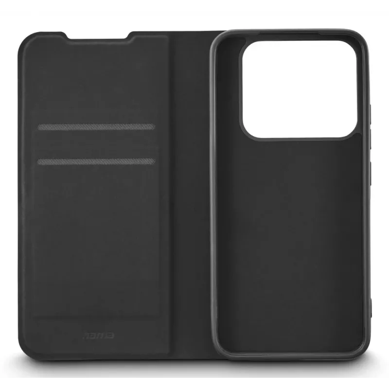 Folio-Handyhülle HAMA Daily Protect für Xiaomi 15T Pro — passend für 17,4 cm (6,83 Zoll) Bildschirme, schwarz, 2 Kartenfächer, Tischständer