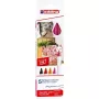 Felt pens Edding 4600 set — 5 colours (Schwarz, Crimson, Orange, Pink, Red), bullet tip