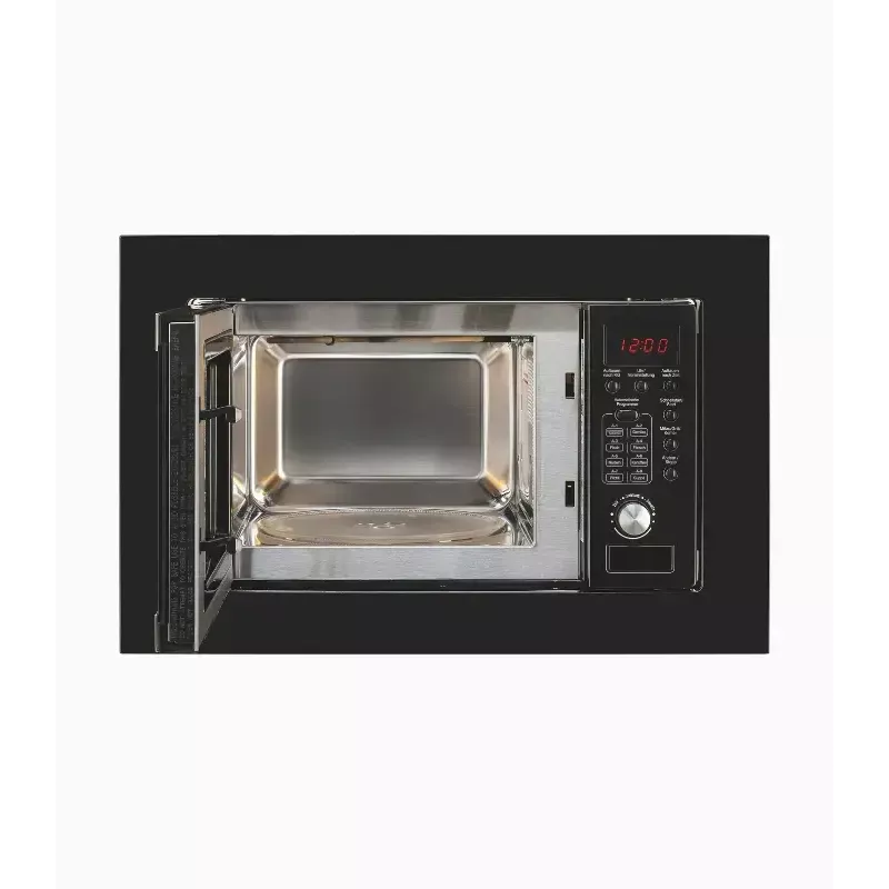 Einbau-Grillmikrowelle Exquisit EMW20.1 G — 20 l, 800 W, Schwarz, Tasten- und Drehregler-Bedienung, eingebautes Display
