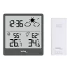 Digitale Wetterstation TechnoLine WS 9138 — Innen-/Außenthermometer & Hygrometer, grau, Batterien AAA