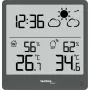 Digitale Wetterstation TechnoLine WS 9138 — Innen-/Außenthermometer & Hygrometer, grau, Batterien AAA