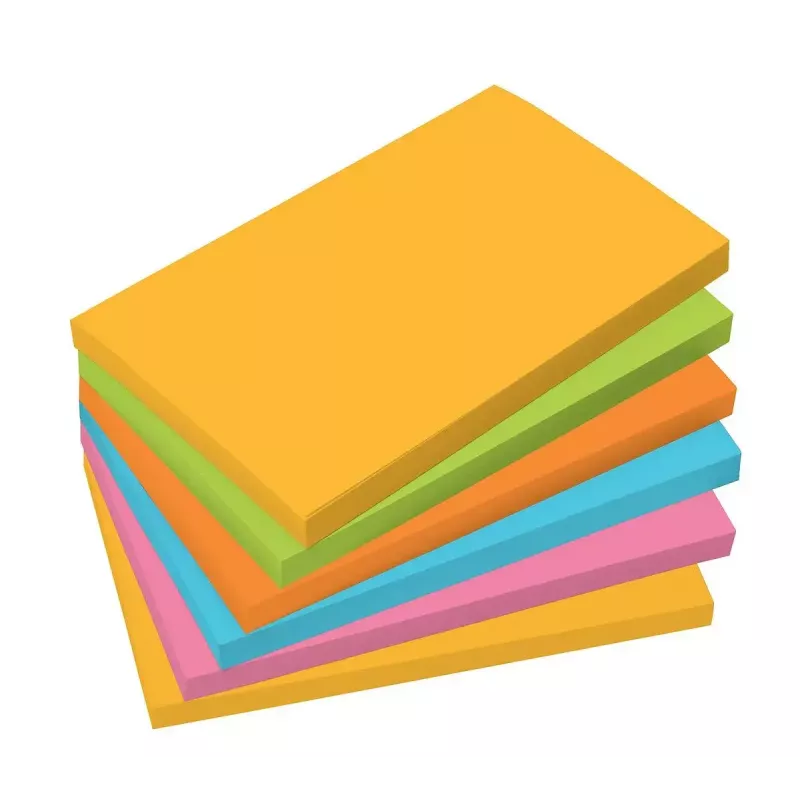 Selbstklebender Notizblock Sigel BA127 Rechteckig Blau Grün Orange Rosa Gelb 100 Blatt