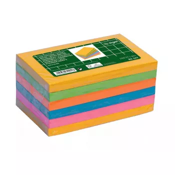 Selbstklebender Notizblock Sigel BA127 Rechteckig Blau Grün Orange Rosa Gelb 100 Blatt