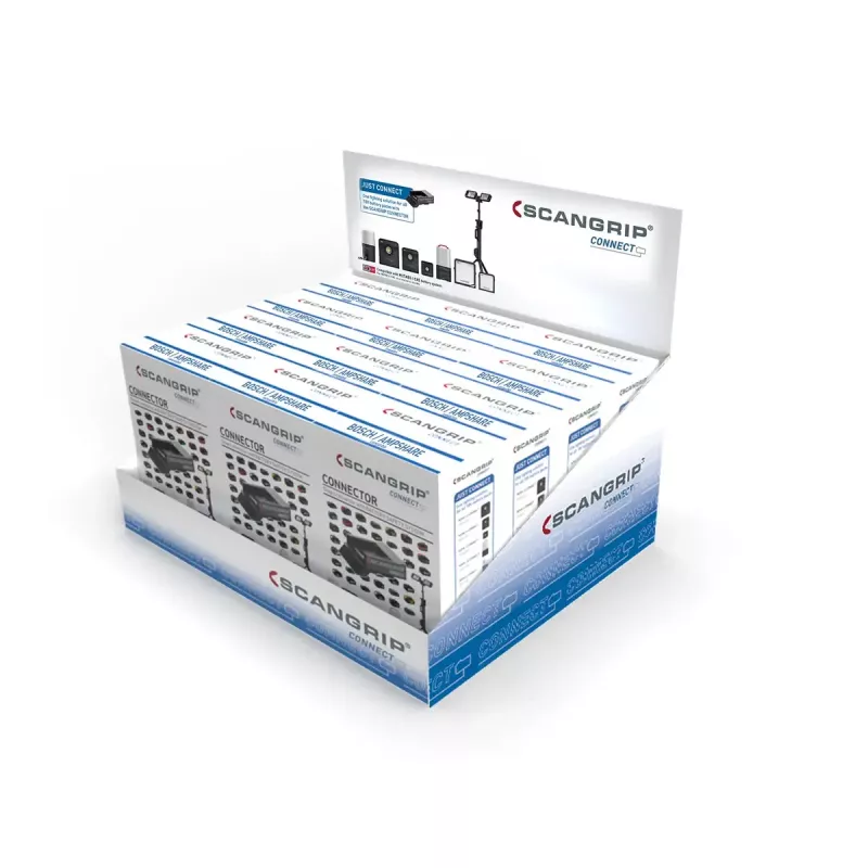 Anschlussmodul SCANGRIP für BOSCH/Ampshare 18 V/20 V, schwarz, 110,1×76,1 mm, 100 g
