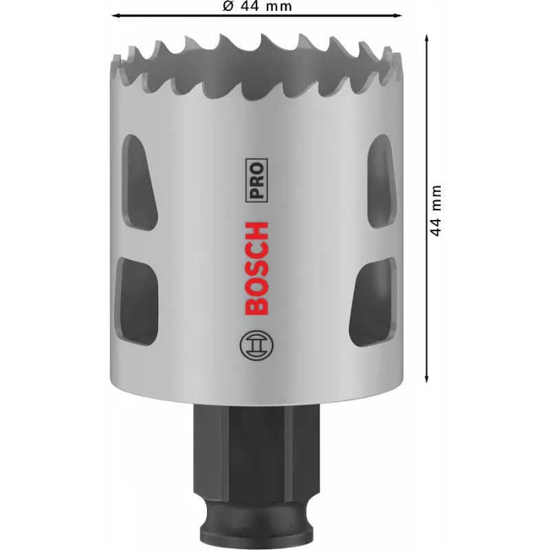 Lochsäge Bosch PRO Multi Material PC Plus 44 mm für Bohrmaschine, geeignet für Trockenbau, Metall, Kunststoff, Weichholz