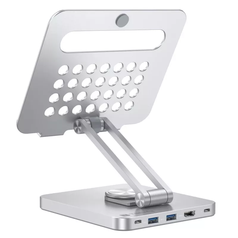 Techly 8-in-1 USB-C Hub Docking Station Tablet-Ständer