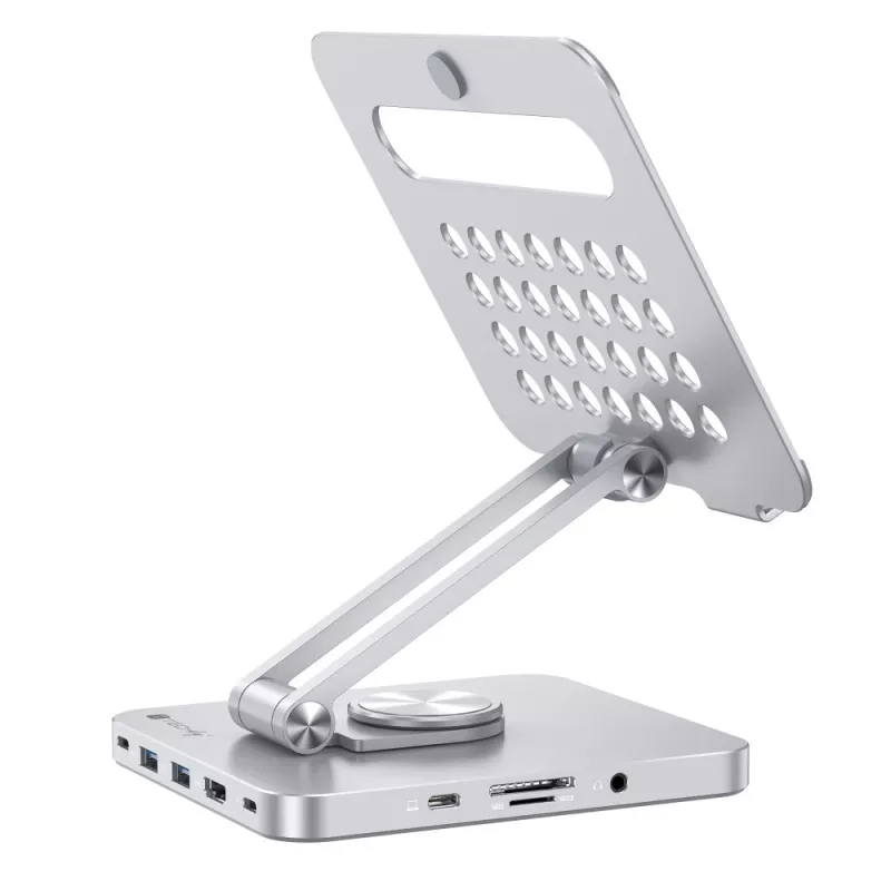 Techly 8-in-1 USB-C Hub Docking Station Tablet-Ständer