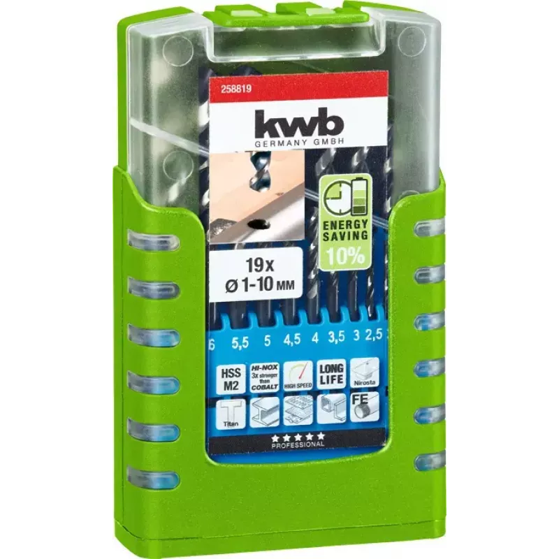 Bohrerset KWB 258819 19-tlg. Rechtslauf