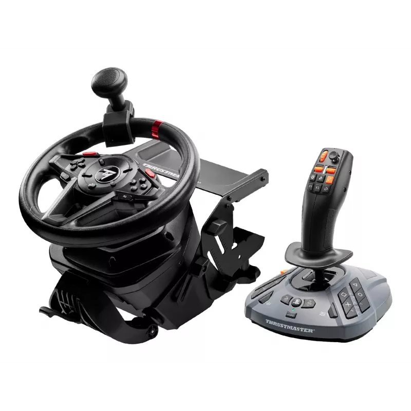 Thrustmaster T128 SimTask Farming Pack Schwarz Lenkrad + Pedale + Schalthebel PC, PlayStation 4, PlayStation 5