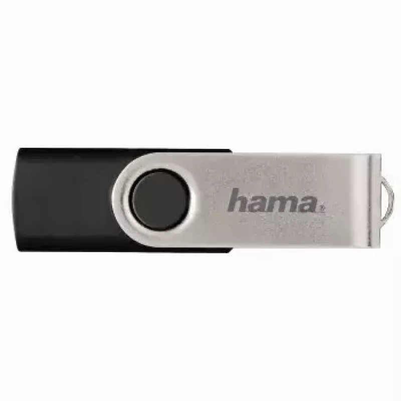 Hama Rotate 128GB USB 2.0 USB-Stick USB Type-A Schwarz, Silber