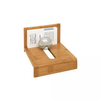 Visitenkartenhalter WEDO 61 1407 — Bambusholz, 114×100×69 mm