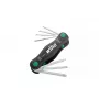 Klappbarer Torx-Schlüsselsatz Wiha 25128 – 7 Stück (T7–T25), schwarz/grün, 104 g