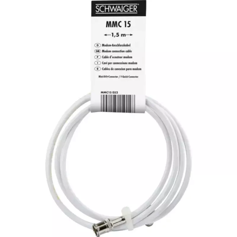 Koaxialkabel Schwaiger MMC15 052 1,5 m Mini D F Weiß