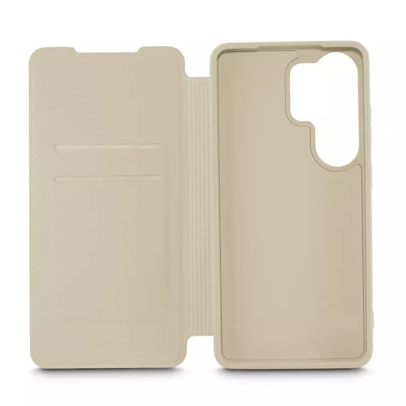 Folio-Handyhülle HAMA Fantastic Feel für Galaxy S26 Ultra, 17,5 cm (6,9 Zoll), Beige, 2 Kartenfächer
