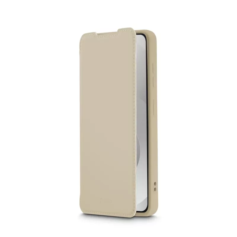 Folio-Handyhülle HAMA Fantastic Feel für Samsung Galaxy S26, 16 cm (6,3 Zoll), beige, 2 Kartenfächer