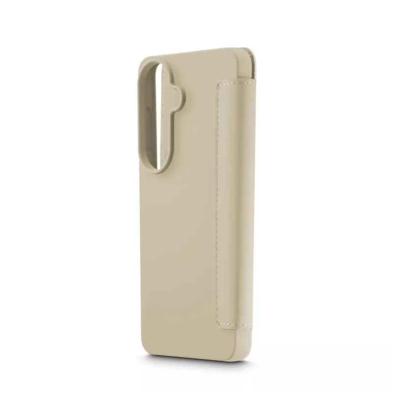 Folio-Handyhülle HAMA Fantastic Feel für Samsung Galaxy S26, 16 cm (6,3 Zoll), beige, 2 Kartenfächer