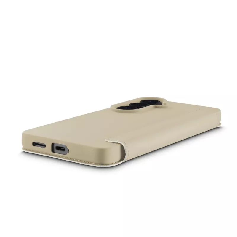 Folio-Handyhülle HAMA Fantastic Feel für Samsung Galaxy S26, 16 cm (6,3 Zoll), beige, 2 Kartenfächer
