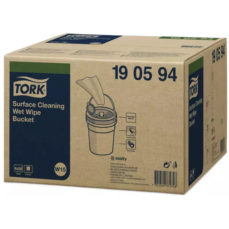 Oberflächenvorbereitungstuch Tork 190594 — weiß, 58 Tücher, Packung 158×158×191 mm