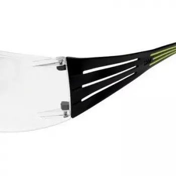 Sicherheitsbrille 3M SF4000CC1 — Schutzbrille aus Kunststoff, transparentes Glas, schwarz/grün