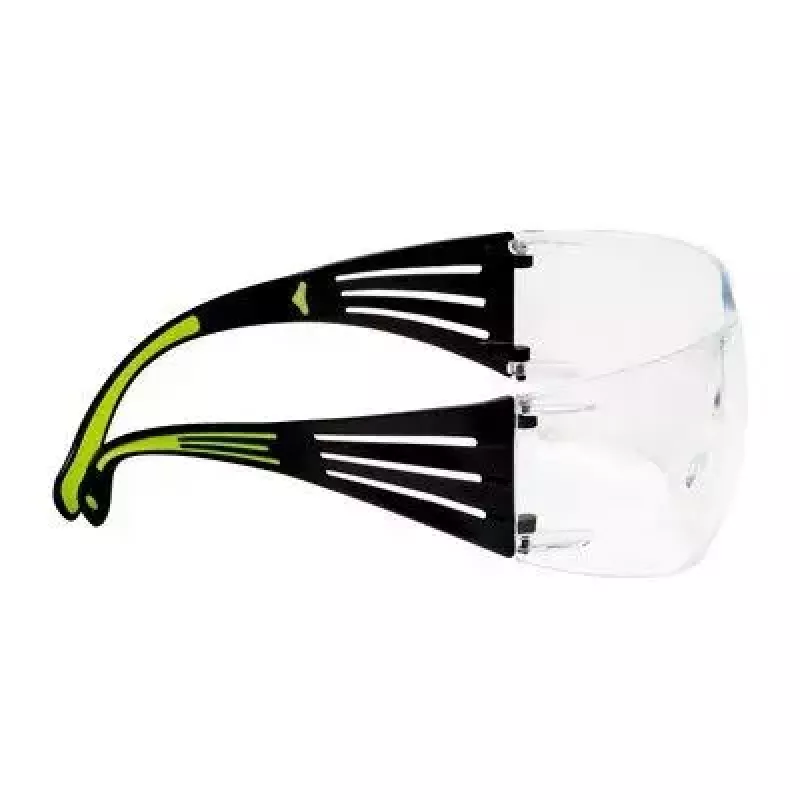 Sicherheitsbrille 3M SF4000CC1 — Schutzbrille aus Kunststoff, transparentes Glas, schwarz/grün