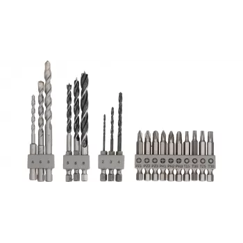 Bohrer-Set Bosch 2609256989, 19-teilig — für Beton, Metall, Holz, Edelstahl-Finish