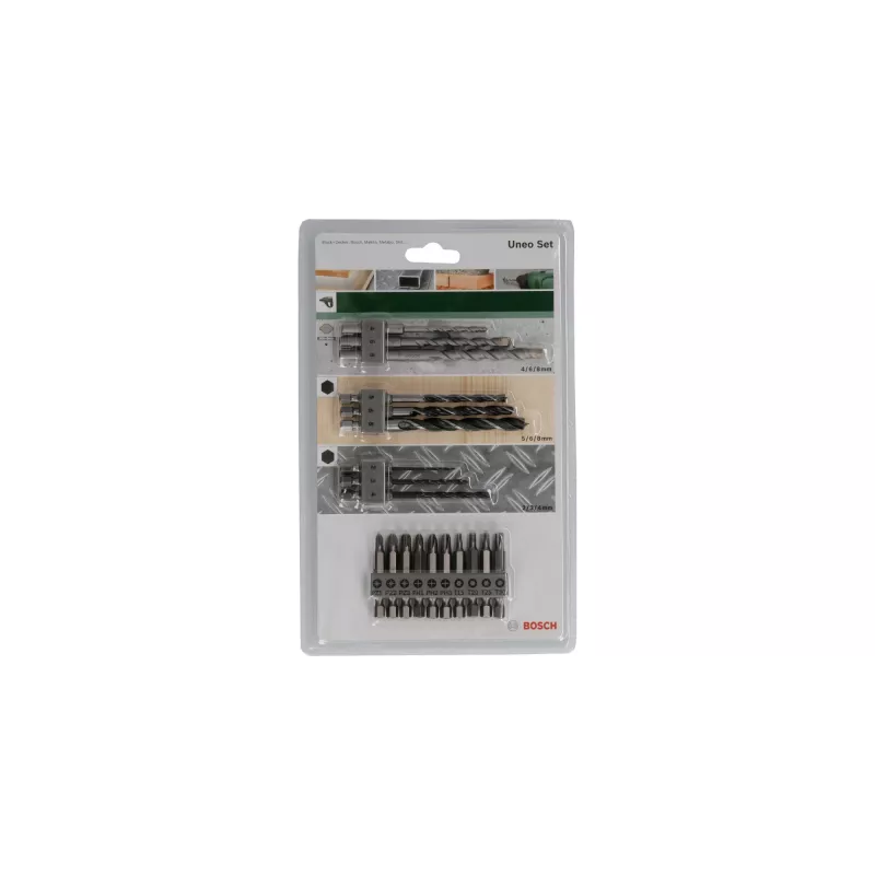 Bohrer-Set Bosch 2609256989, 19-teilig — für Beton, Metall, Holz, Edelstahl-Finish