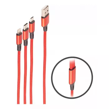USB-Kabel ShiverPeaks BS14-50070 1,2 m USB A USB C Micro-USB B Schwarz