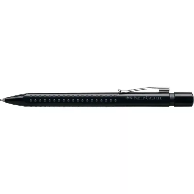 Kugelschreiber Faber-Castell 243999 – Clip-on, einziehbar, blaue Tinte, mittlere Spitze, schwarzes Gehäuse, 1 Stk.