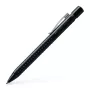 Kugelschreiber Faber-Castell 243999 – Clip-on, einziehbar, blaue Tinte, mittlere Spitze, schwarzes Gehäuse, 1 Stk.