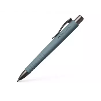 Kugelschreiber a.w. Faber-Castell 241188 — Clip-on einziehbar, blaue Tinte, graues Gehäuse, extra breite Spitze, 1 Stück