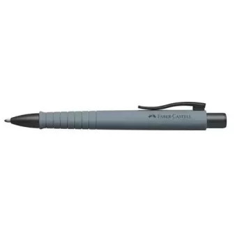 Kugelschreiber a.w. Faber-Castell 241188 — Clip-on einziehbar, blaue Tinte, graues Gehäuse, extra breite Spitze, 1 Stück