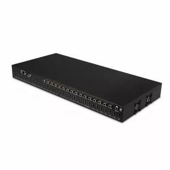 Lindy 16x16 HDMI 4K60 Matrix, HDMI, HDMI, 3,5 mm, 3840 x 2160 Pixel, Schwarz, Metall