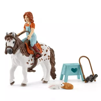 schleich HORSE CLUB Mia & Spotty, Pferd mit Reiterin, Pferde, 5 Jahr(e), Mehrfarbig, Kunststoff