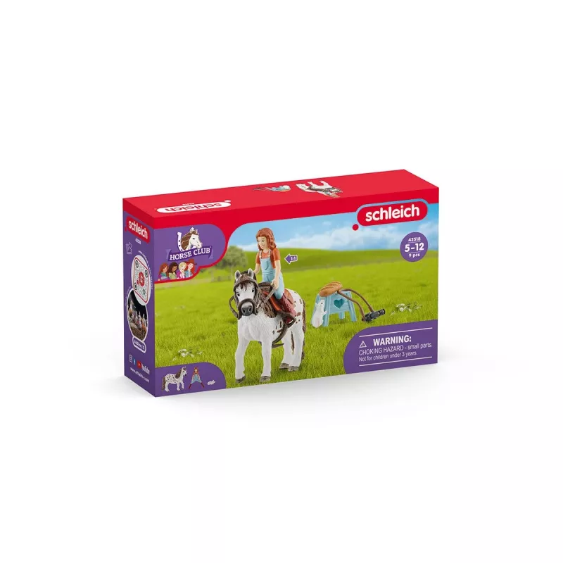 schleich HORSE CLUB Mia & Spotty, Pferd mit Reiterin, Pferde, 5 Jahr(e), Mehrfarbig, Kunststoff