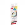 Filzstift Edding 4-1200-5-3 Aqua Schwarz Hellgrün Rot Gelb Bullet-Spitze