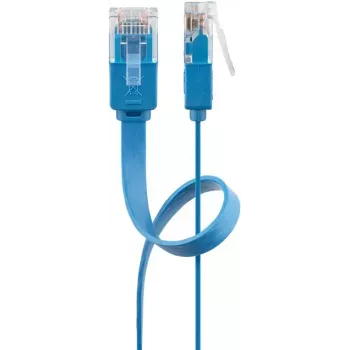 Flaches Patchkabel Goobay CAT 6 2 m U/UTP Blau