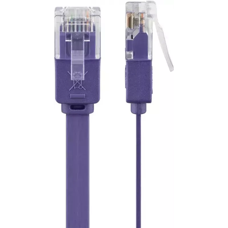 Flaches Patchkabel Goobay CAT 6 2m U/UTP Violett