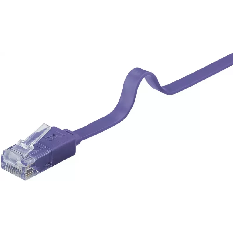 Flaches Patchkabel Goobay CAT 6 2m U/UTP Violett