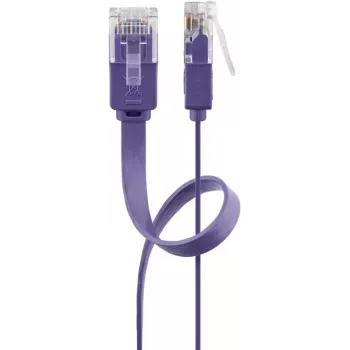 Flaches Patchkabel Goobay CAT 6 2m U/UTP Violett