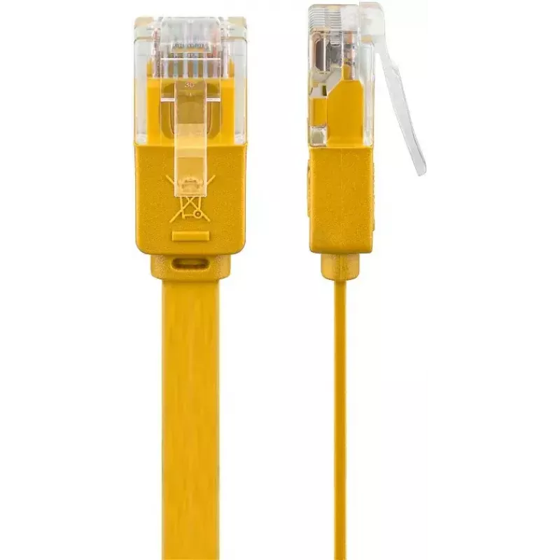 Flaches Patchkabel Goobay CAT 6 3m U/UTP Gelb