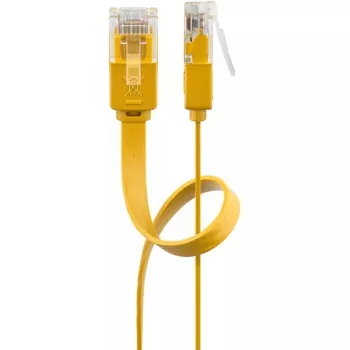 Flaches Patchkabel Goobay CAT 6 3m U/UTP Gelb