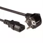 ACT Powercord LSZH Netzkabel CEE 7/7 Stecker (abgewinkelt) - C13 schwarz 2,5 m