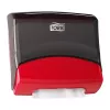Papierhandtuchspender Tork 654008 — wandmontiert, Breite 427 mm, Tiefe 206 mm, Höhe 394 mm, rot