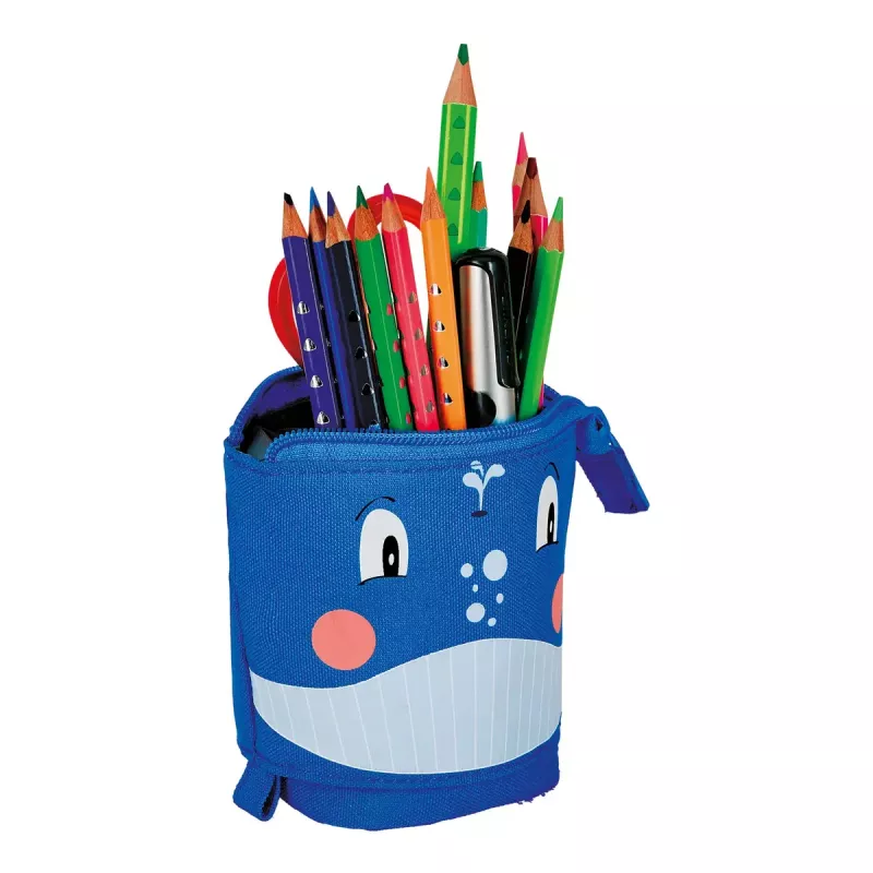 Weiche Federmappe Herlitz Whale Polyester Schwarz Blau Pink