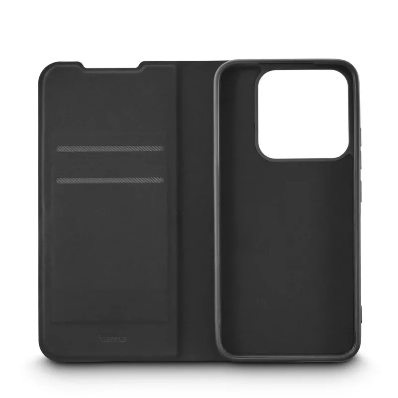HAMA Folio-Handyhülle für Xiaomi 15T — Daily Protect, 17,4 cm (6,83 Zoll), schwarz, 2 Kartenfächer, Tischständer