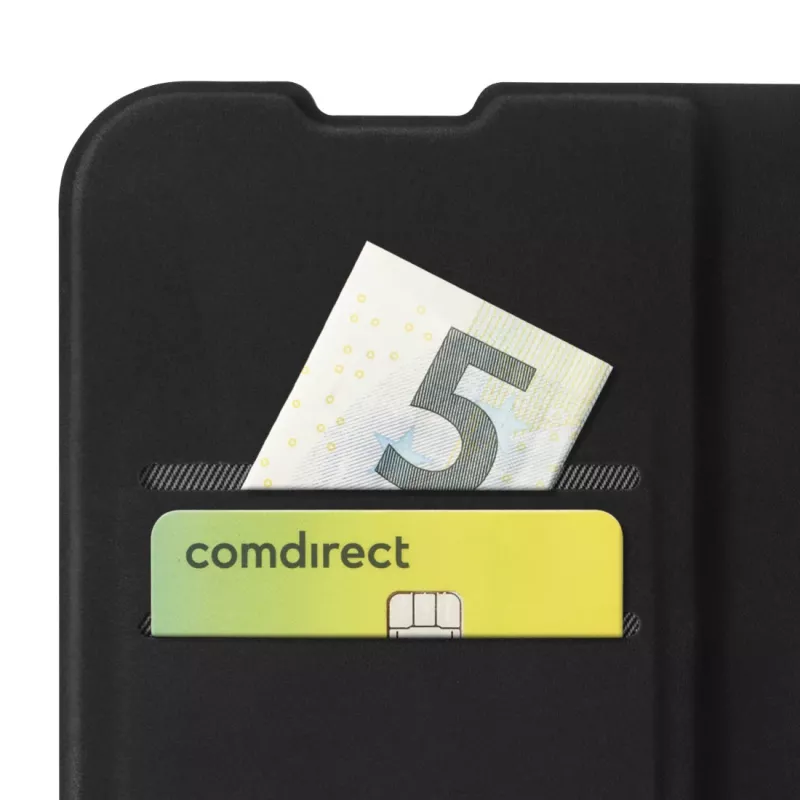 Folio-Handyhülle HAMA Daily Protect für Redmi Note 15 (6,77 Zoll) — Schwarz, 2 Kartenfächer, Aufsteller