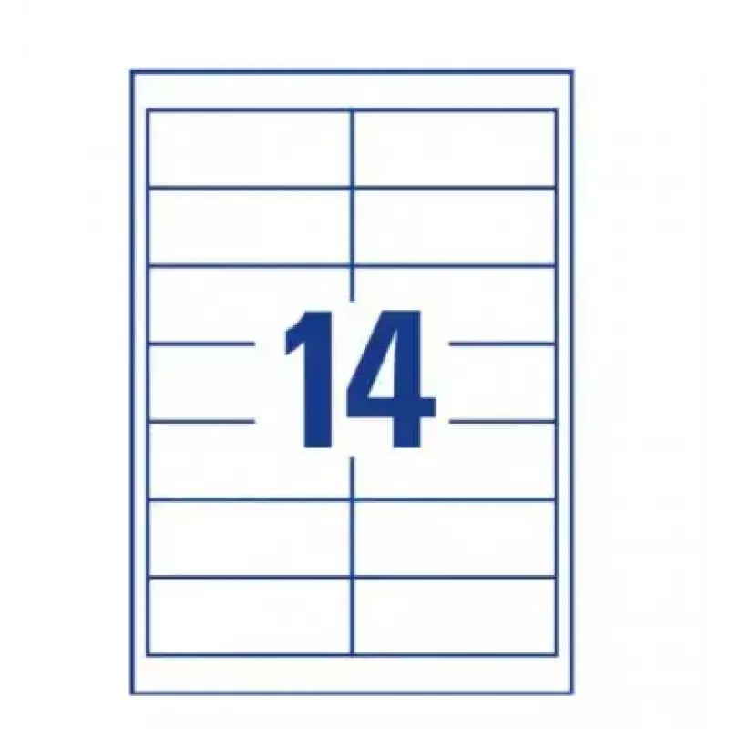 Selbstklebende Adressetiketten Avery Zweckform 3678 — weißes Papier, 9,7×3,7 cm, 1400 Etiketten (100 Blatt)