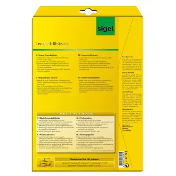 Haftfreies Einlegeblatt Sigel LP734 Weiß Rechteckig